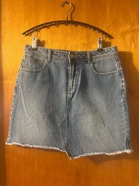 Woman’s Jacqueline de Yong Classic Blue Denim Mini Skirt - Casual Women's Skirt